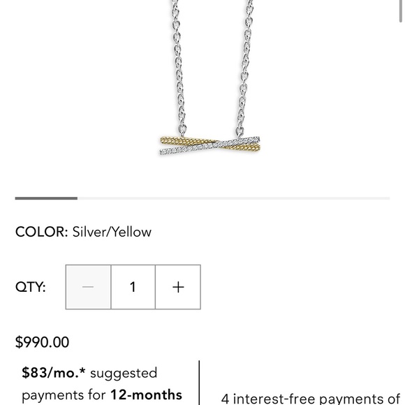 LAGOS Two-Tone Silver and Gold Necklace Caviar with Damonds *authentic* - Picture 15 of 16